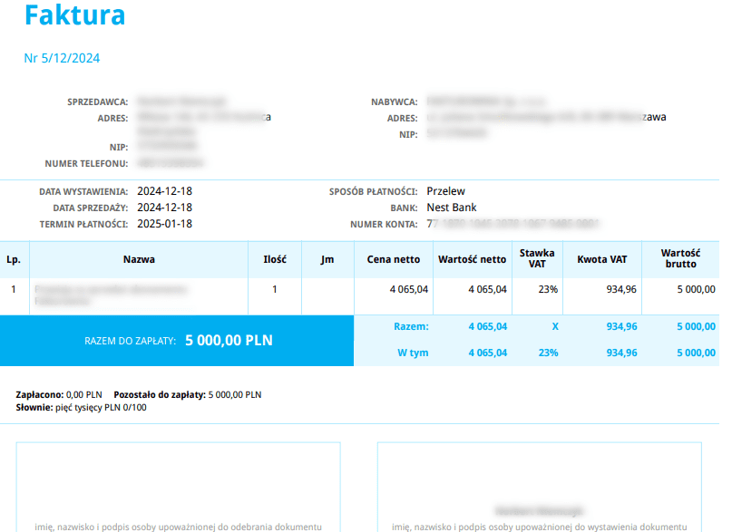 infakt wystawianie faktur