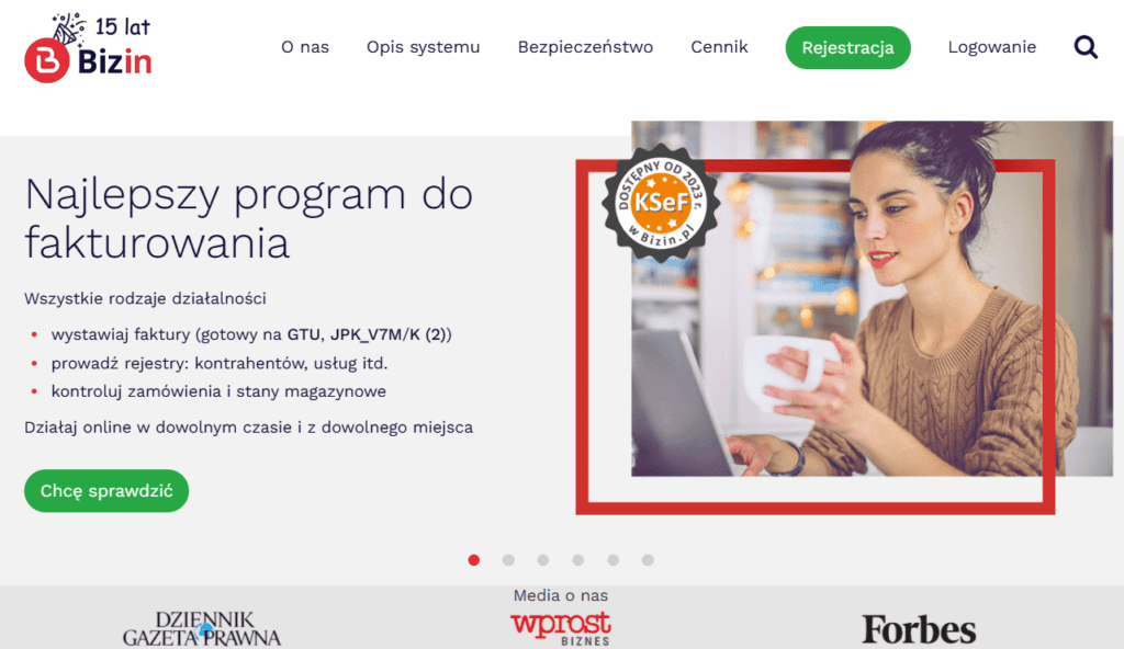 bizin panel główny