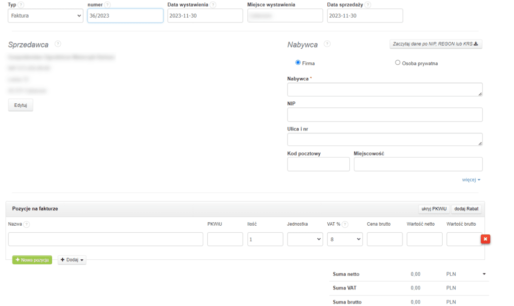 fakturownia wystawianie faktury