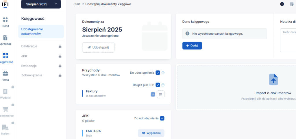 ifirma panel księgowy