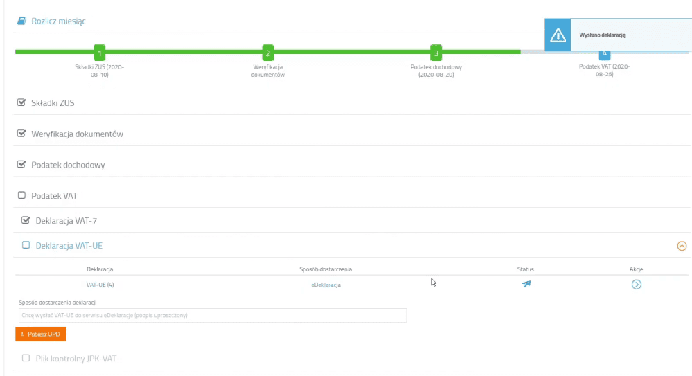 firmino rozliczenie miesiaca