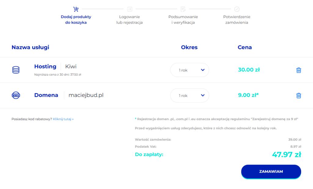 kupno domeny lh kod rabatowy