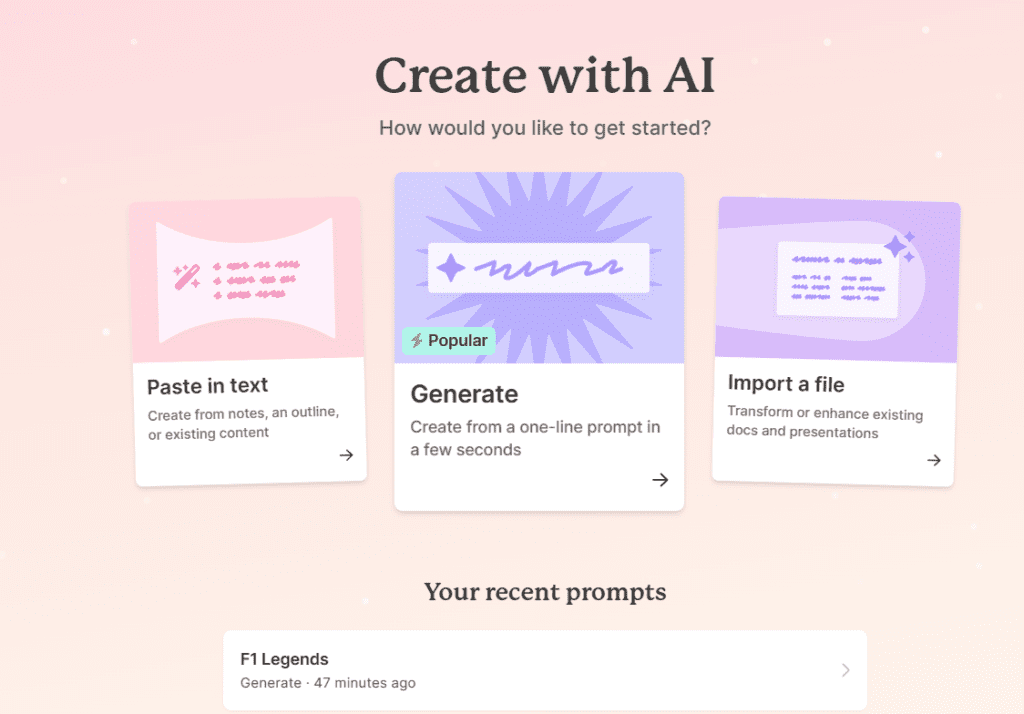 gamma app tworzenie prezentacji