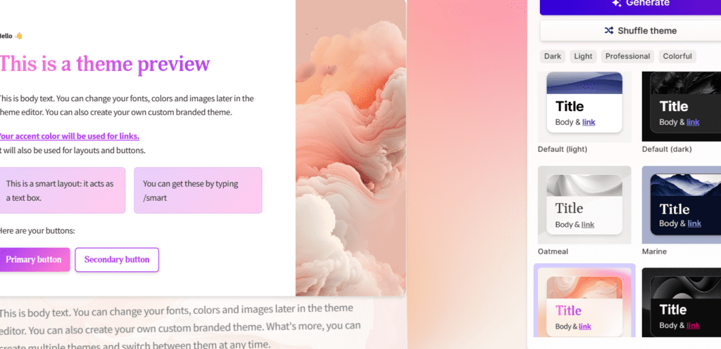 gamam app szablon prezentacji