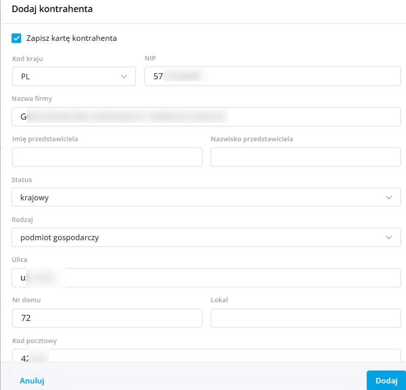comarch erp xt dodawanie kontrahenta