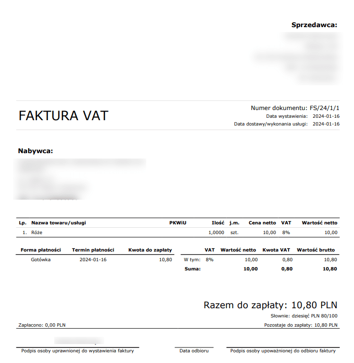 comarch erp xt faktura do druku