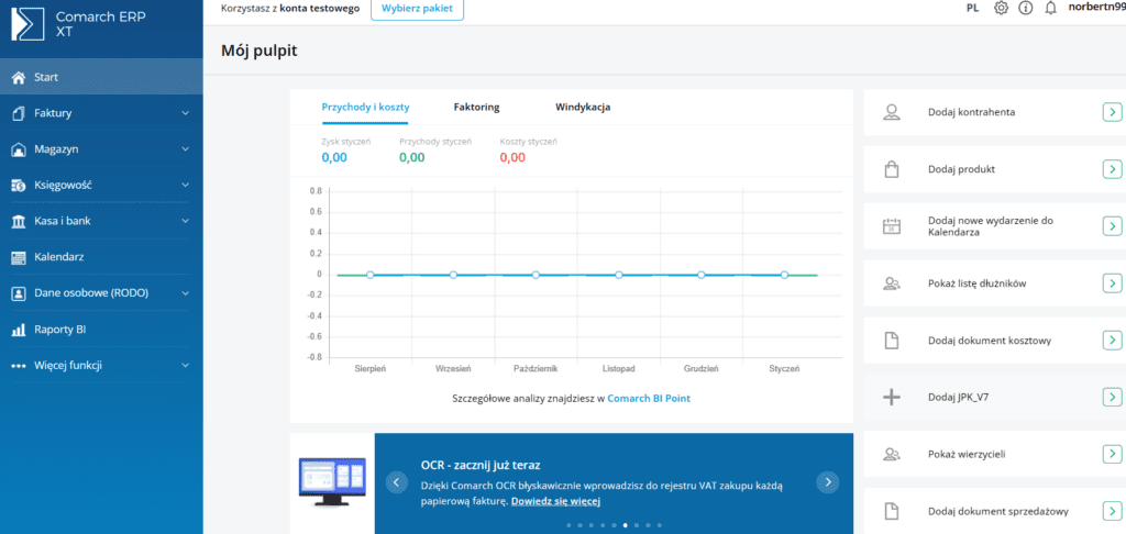 comarch erp xt statystyki