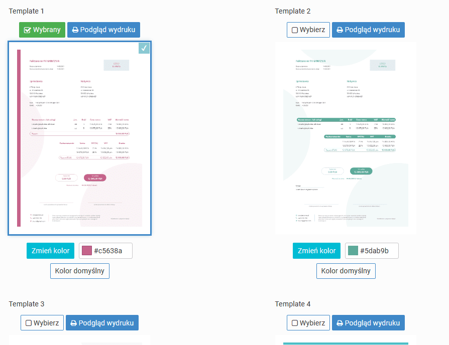 melpe szablony faktur