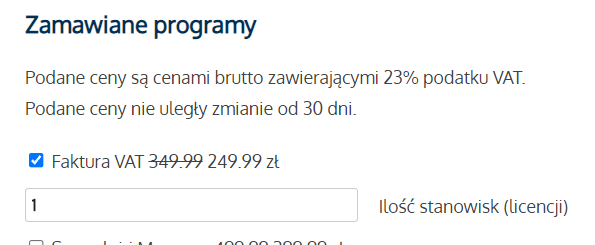 Pakiet Przedsiębiorcy cena