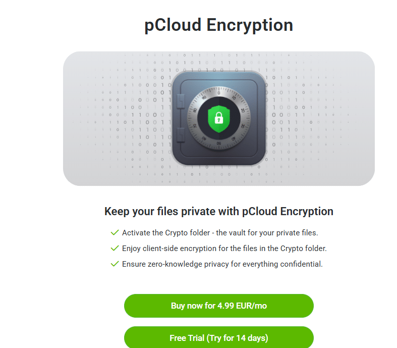 pcloud folder crypto