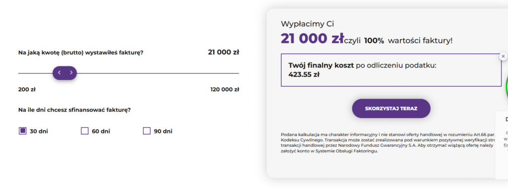 nfg faktoring kalkulator