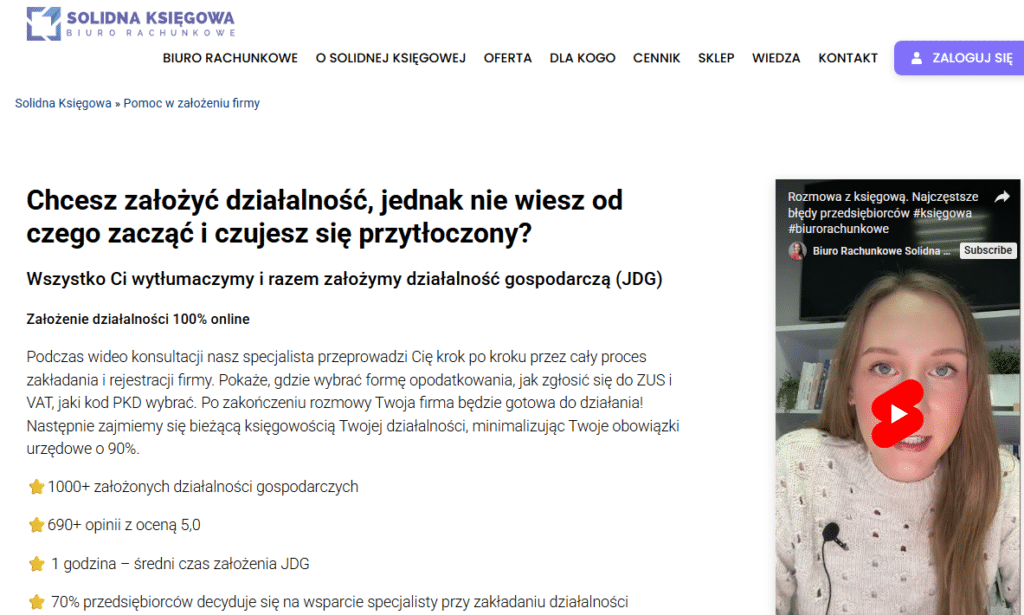solidna księgowa zakładanie firmy