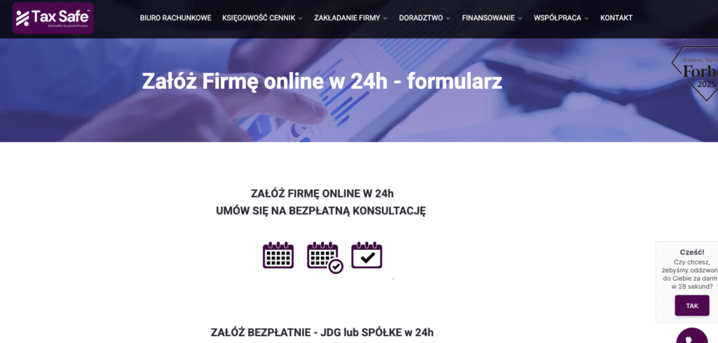 tax safe zakładanie firmy